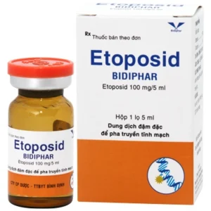 Thuốc Etoposid 100mg Bidiphar điều trị ung thư tinh hoàn kháng trị, u buồng trứng, u lympho (5ml)
