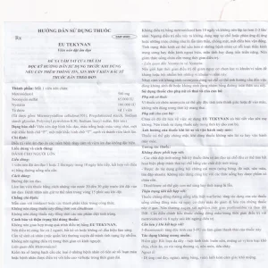 Viên đặt âm đạo Eu Tekynan PV điều trị viêm âm đạo (1 vỉ x 10 viên)