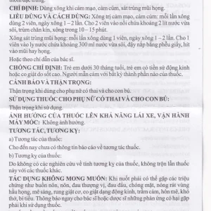 Viên xông Euca-OPC điều trị cảm mạo, cảm cúm, sát trùng mũi họng (2 vỉ x 10 viên)