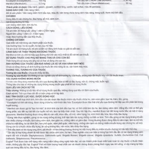 Thuốc Eugica Fort DHG điều trị các chứng ho, đau họng, sổ mũi, cảm cúm (10 vỉ x 10 viên)