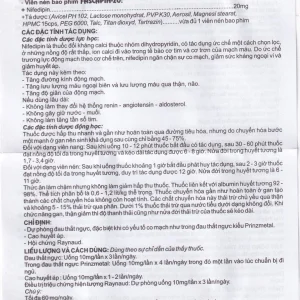 Thuốc Fascapin-10 Nifedipin Trung Ương 2 dự phòng đau thắt ngực, cao huyết áp (10 vỉ x 10 viên)