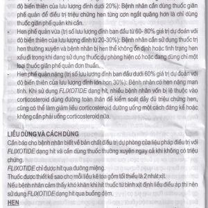 Khí dung Flixotide 125mcg GSK điều trị hen phế quản (120 liều)