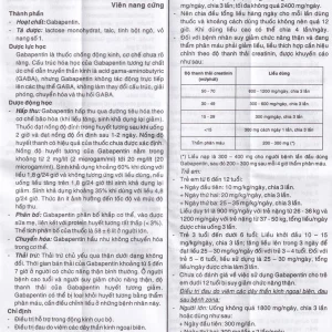 Thuốc Gabahasan 300 Hasan điều trị hỗ trợ trong động kinh cục bộ, đau viêm dây thần kinh ngoại biên (3 vỉ x 10 viên)