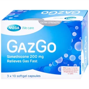 Thuốc GazGo MEGA We care điều trị khó chịu, căng đau, trướng bụng (3 vỉ x 10 viên)
