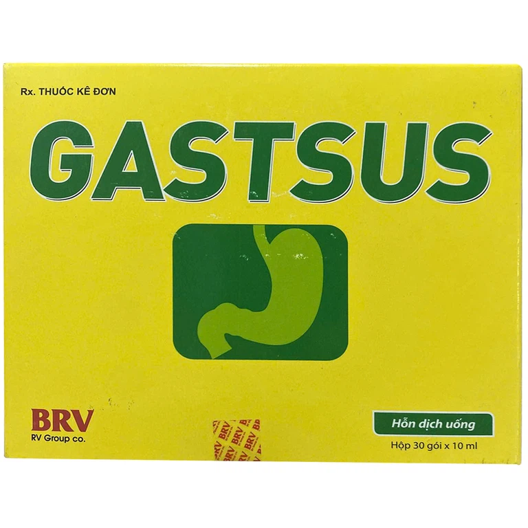 Hỗn dịch uống Gastsus BV Pharma giảm triệu chứng không tiêu, ợ nóng, loét tiêu hóa, viêm dạ dày (30 gói)
