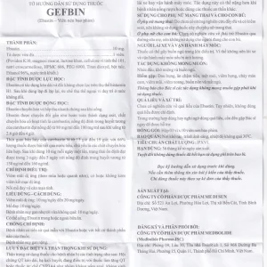 Thuốc Gefbin Medisun điều trị viêm mũi dị ứng, mề đay vô căn mạn tính (3 vỉ x 10 viên)