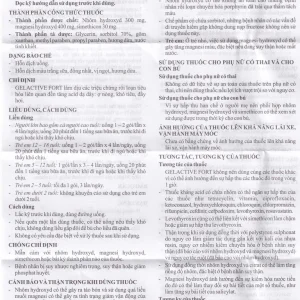 Hỗn dịch uống Gelactive Fort Hasan làm dịu các triệu chứng trong rối loạn tiêu hóa (30 gói x 10ml)