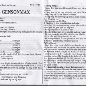 Kem bôi da Gensonmax Quapharco giảm biểu hiện viêm của các bệnh về da (10g)
