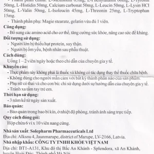 Viên uống Gokiny Solé Pharm bổ sung các amino acid cho cơ thể, tăng cường sức khỏe (6 vỉ x 10 viên)