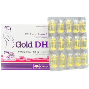 Viên uống Gold DHA Sabina Olimp Labs bổ sung DHA, axit folic cho phụ nữ có thai, cho con bú (2 vỉ x 15 viên)