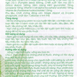 Viên uống Golex Ocavill hỗ trợ chống lại sự phình to của tuyến tiền liệt, cải thiện các rối loạn tiểu tiện (30 viên)