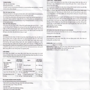 Thuốc Gomes 16mg Davipharm kháng viêm, điều trị viêm khớp dạng thấp, lupus ban đỏ hệ thống (3 vỉ x 10 viên)