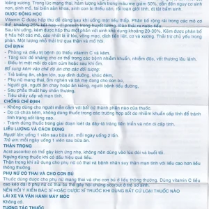 Thuốc Growsel Roussel điều trị bệnh do thiếu vitamin C và kẽm (3 vỉ x 10 viên)