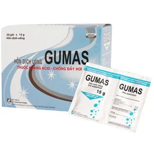 Hỗn dịch uống Gumas Davipharm hỗ trợ điều trị ợ nóng, viêm thực quản, viêm dạ dày (20 gói)