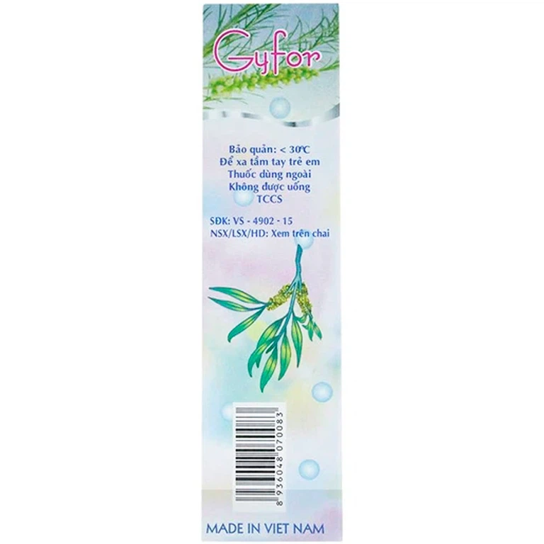 Thuốc rửa phụ khoa Gyfor Dược 3-2 hỗ trợ vệ sinh phụ nữ hằng ngày, phụ trị viêm âm đạo, huyết trắng (100ml)