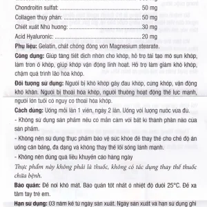 Viên uống Habos Kapseln Sanct Bernhard tăng tiết dịch nhờn cho khớp, hỗ trợ tái tạo mô sụn khớp (60 viên)