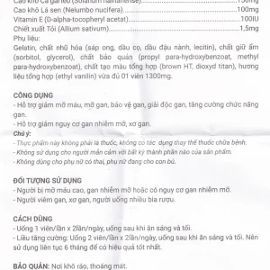 Viên uống giải độc gan Hamogan Tuệ Linh hỗ trợ giảm mỡ máu, mỡ gan (30 viên)