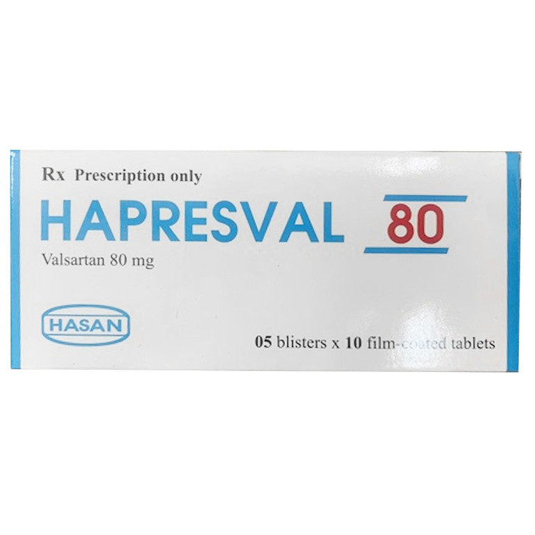 Thuốc Hapresval 80mg Hasan điều trị tăng huyết áp nguyên phát (10 vỉ x 10 viên)