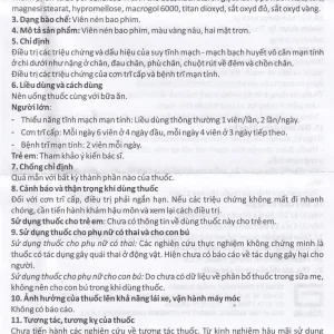 Thuốc Henex 500mg Abbott điều trị suy tĩnh mạch - mạch bạch huyết, cơn trĩ cấp (10 vỉ x 10 viên)