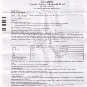 Thuốc Histalong 10mg Dr. Reddy điều trị viêm mũi theo mùa và viêm màng kết (2 vỉ x 10 viên)