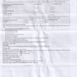 Thuốc Histalong - L 5mg Dr. Reddy điều trị triệu chứng viêm mũi dị ứng (2 vỉ x 10 viên)