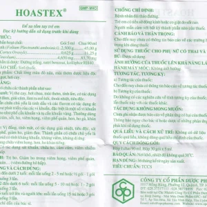 Siro HoAstex OPC điều trị ho, giảm ho trong viêm họng, viêm phế quản (90ml)