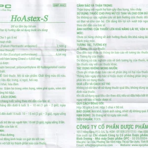 Siro HoAstex 90ml OPC dùng trị ho, giảm ho trong viêm họng, viêm phế quản