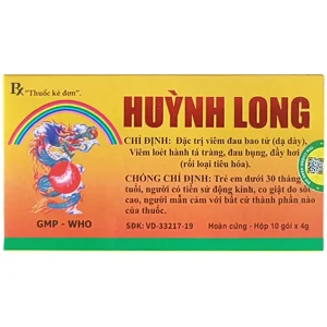 Thuốc Huỳnh Long Vị Thống Hoàn Bảo Long đặc trị viêm đau bao tử, viêm loét hành tá tràng (10 gói x 4g)