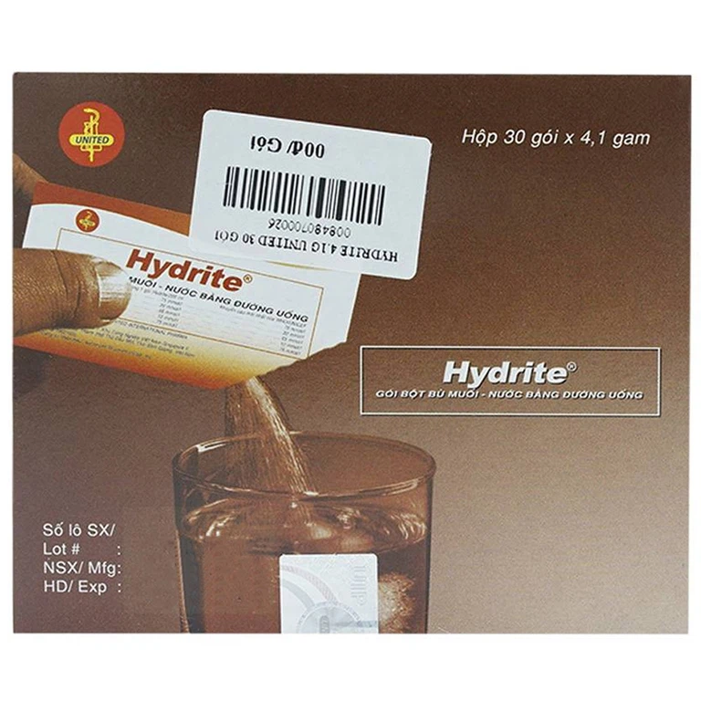 Bột bù muối nước bằng đường uống Hydrite điều trị mất nước do tiêu chảy (30 gói x 4.1g)
