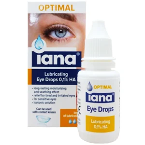 Dung dịch nhỏ mắt IANA 0,1% Optimal giảm các triệu chứng đau, ngứa, tạo độ ẩm cho mắt khô (10ml)