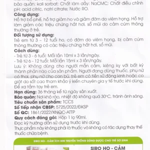 Siro Ích nhi 3+ Nam Dược giúp giảm ho, đờm, sổ mũi (90ml)