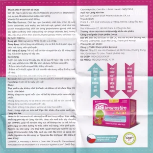 Viên ngậm GS Imunostim Junior tăng cường chức năng hệ miễn dịch (2 vỉ x 10 viên)