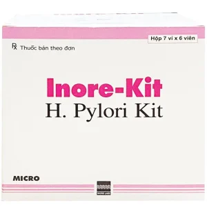 Thuốc Inore-Kit H. Pylori Kit Micro điều trị viêm dạ dày mãn tính, loét dạ dày và tá tràng (7 vỉ x 6 viên)