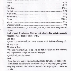 Bột điện giải vị chanh dây Kamizol Sports Drink Powder 25g cung cấp năng lượng, chất điện giải cho cơ thể (5 gói)