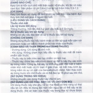 Thuốc nhỏ mắt Kary Uni Santen điều trị đục thủy tinh thể mới phát (5ml)