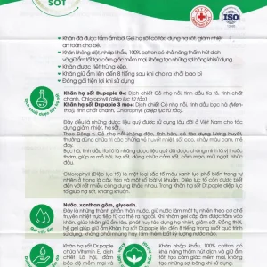 Khăn hạ sốt Dr.Papie 3M0+ hỗ trợ hạ nhiệt giảm sốt (5 túi x 5 khăn)