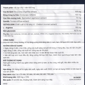 Viên uống KingsUp Thái Minh bổ thận, tráng dương, hỗ trợ tăng cường khả năng sinh lý nam (30 viên)