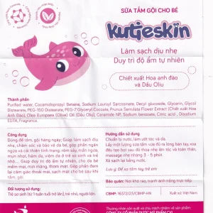 Sữa tắm gội cho bé Kutieskin giúp làm sạch dịu nhẹ, chăm sóc và bảo vệ da bé (200ml)