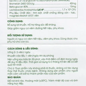 Viên uống Lavima Biotic bổ sung lợi khuẩn, hỗ trợ tăng sức đề kháng (2 vỉ x 10 viên)