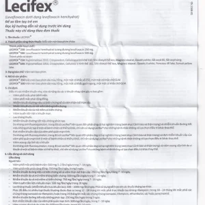 Thuốc Lecifex 500mg Abbott điều trị nhiễm khuẩn nhẹ, vừa và nặng (2 vỉ x 10 viên)