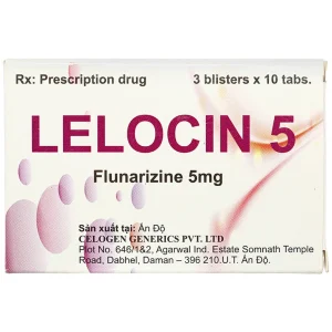 Viên nang cứng Lelocin 5 Celogen điều trị chứng đau nửa đầu (3 vỉ x 10 viên)