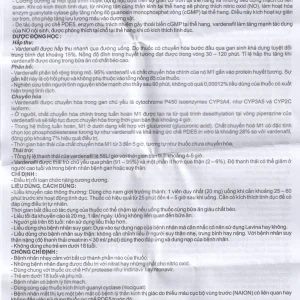 Thuốc Levina 20mg Cophavina điều trị rối loạn chức năng cương dương (1 vỉ x 4 viên)