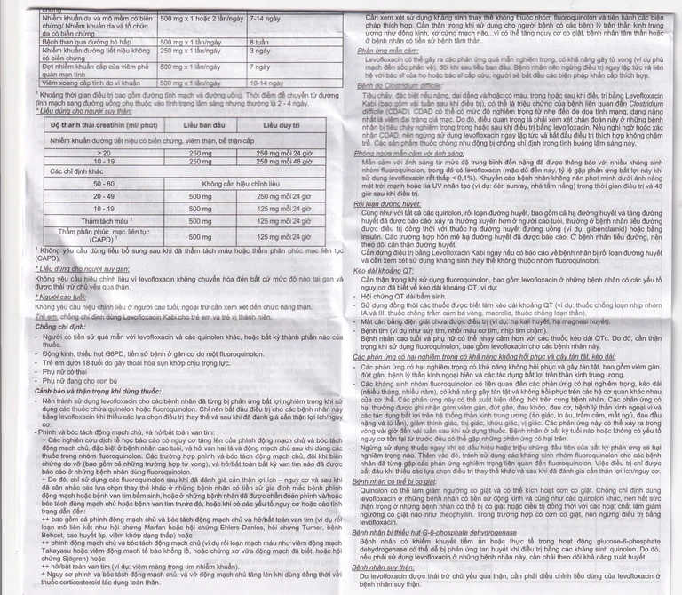 Dịch tiêm truyền Levofloxacin Kabi 100ml Fresenius Kabi điều trị nhiễm khuẩn, viêm phổi