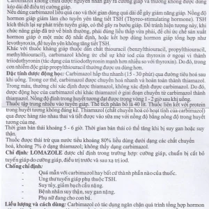 Thuốc Lomazole 5mg US Pharma điều trị bệnh Basedow, nhiễm độc tuyến giáp, cường giáp khi thai nghén (10 vỉ x 10 viên)