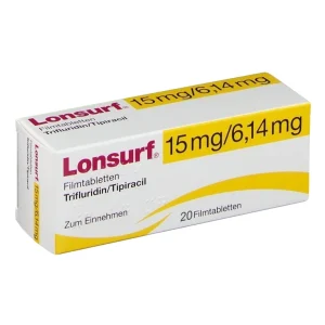 Thuốc Lonsurf 15mg/6,14mg Taiho điều trị ung thư đại tràng (2 vỉ x 10 viên)
