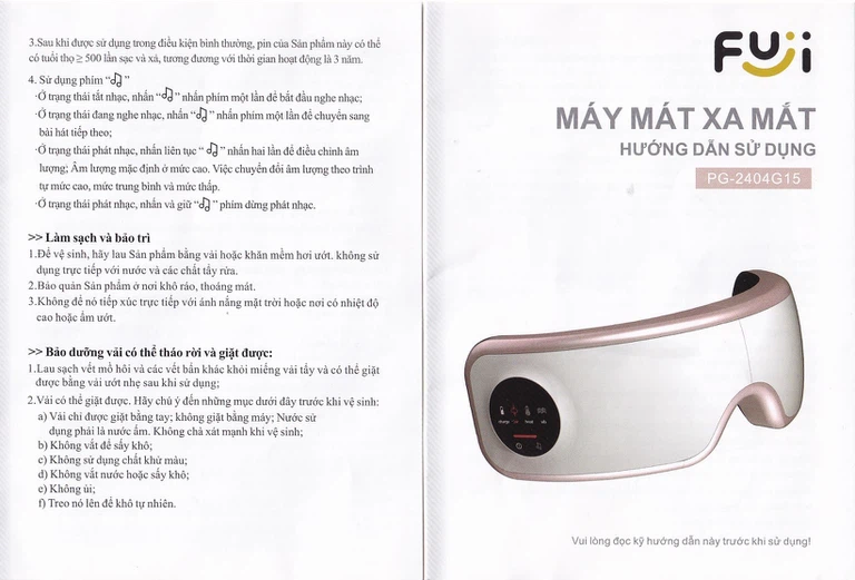 Máy mát xa mắt Fuji PG-2404G15 giúp massage thái dương và các huyệt đạo khác ở vùng mắt