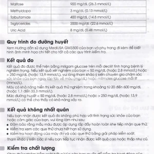 Que thử đường huyết MediUSA TS3300 sử dụng cùng máy đo đường huyết MediUSA GM3300 (50 que)