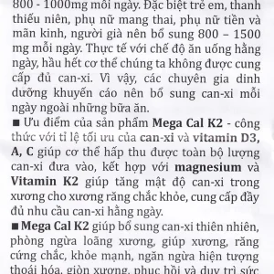 Viên uống Mega-Cal 1000 Vitamins For Life giúp bổ sung canxi, chống loãng xương (60 viên)