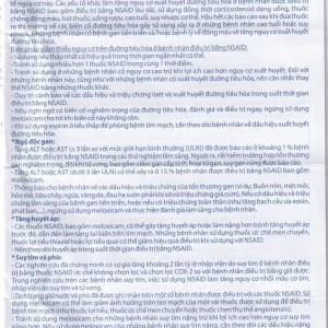 Thuốc Meloxicam 7.5mg điều trị viêm xương khớp, viêm cột sống (2 vỉ x 10 viên)