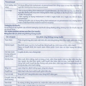 Thuốc Meloxicam 7.5mg điều trị viêm xương khớp, viêm cột sống (2 vỉ x 10 viên)